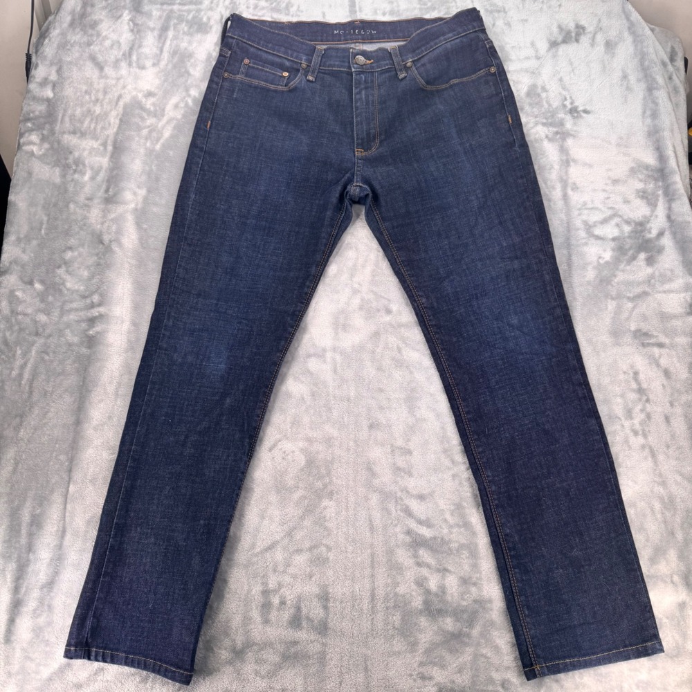 Mott & Bow Mens Straight Leg Dark Wash Denim Jeans Cotton Elastane Size 32 - Picture 2 of 10